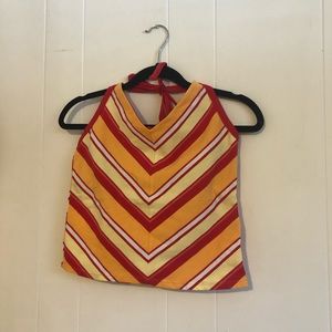 Y2K hollister striped halter top